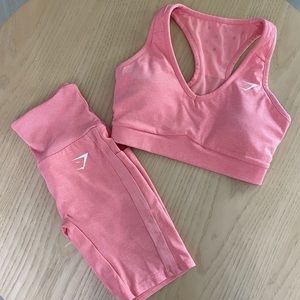 GYMSHARK SPORTS BRA & BIKER SHORTS SET